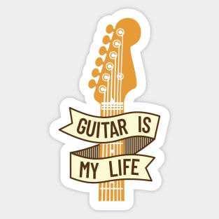 Guitar is My Life Electric Guitar Headstock Sticker